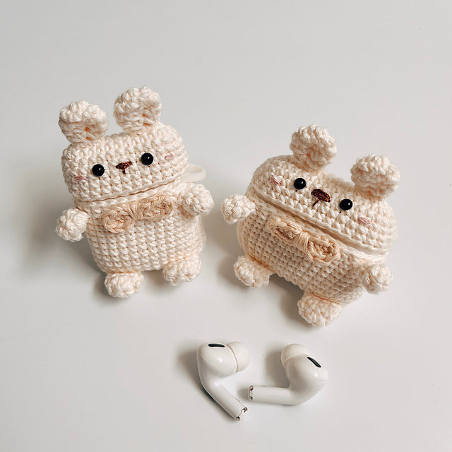 Air Pods Case Bearnd And Rabbit Crochet Pattern