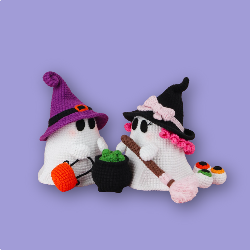 Combo 6 in 1 Spooky Ghosts Crochet Crochet Pattern