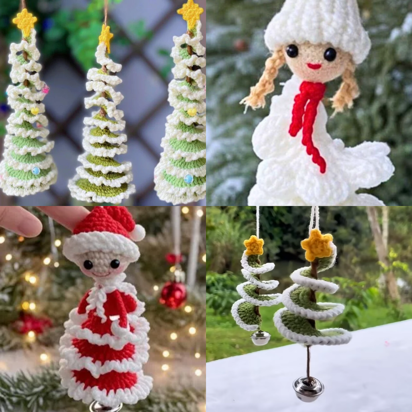 Combo 4in1 Christmas Wind Spinner Crochet Pattern