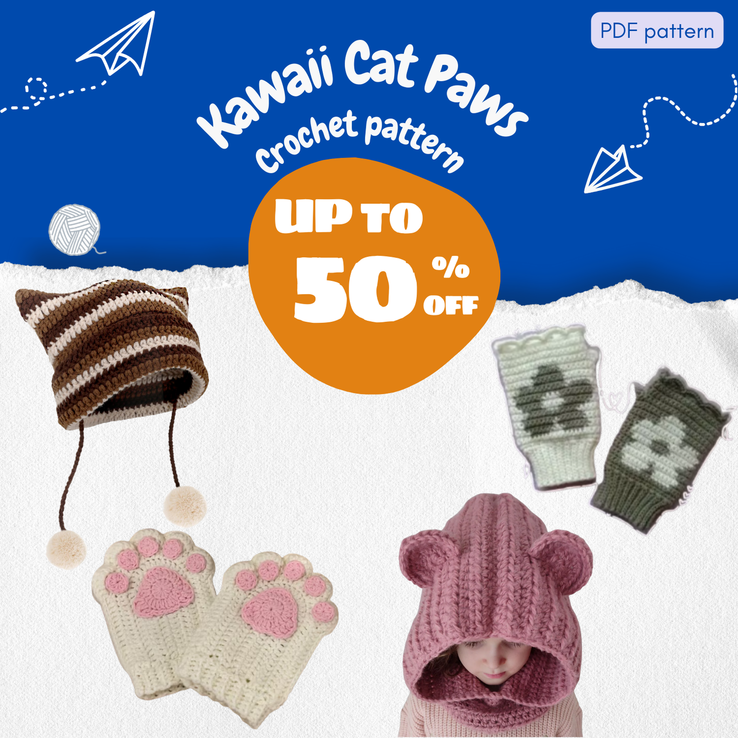 Kawaii Cat Paws Crochet Pattern