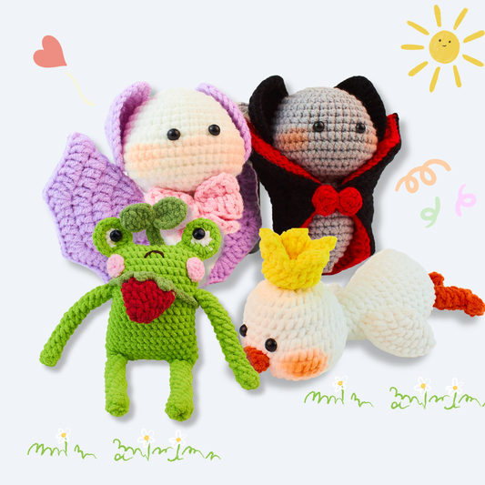 Oddballs Trio: Frog, Bat & Goose Crochet Pattern