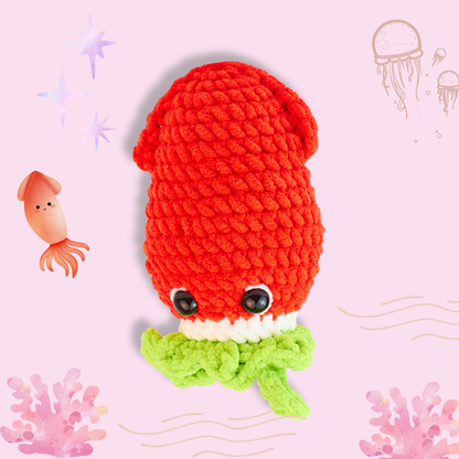 Watermelon Squid Crochet Pattern