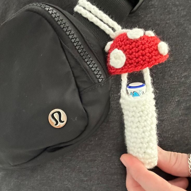 Mushroom Charm Pouch Crochet Pattern