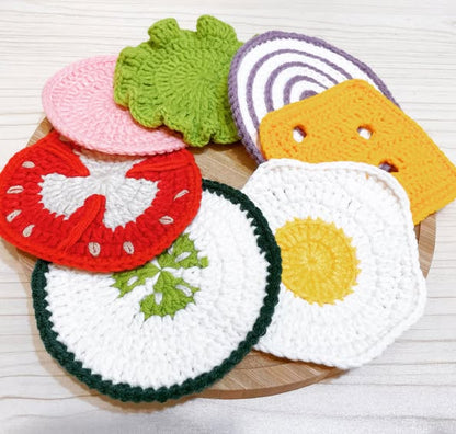 Sandwich Coaster Set Crochet Pattern