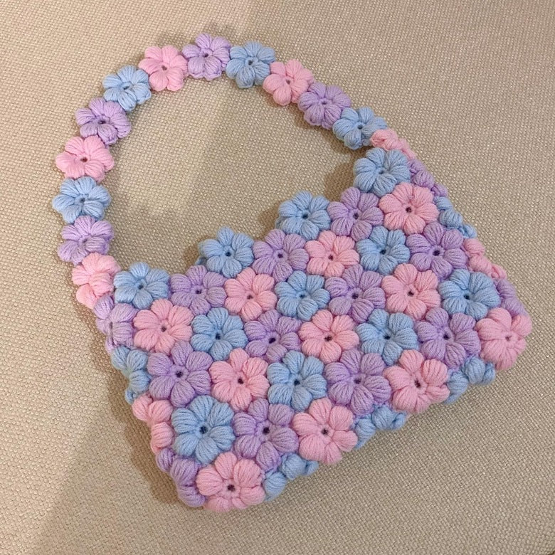 Puff Flower Bag Crochet Pattern