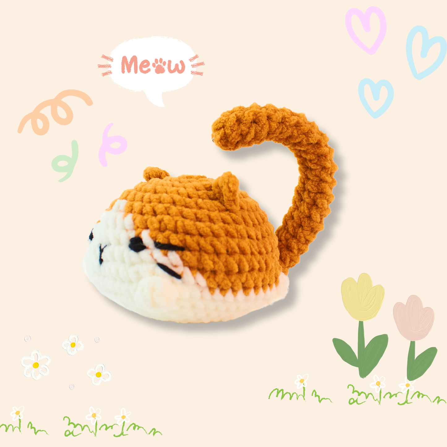 Loafy Kitty Trio Crochet Pattern