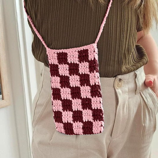 Checkered Phone Crochet Pattern