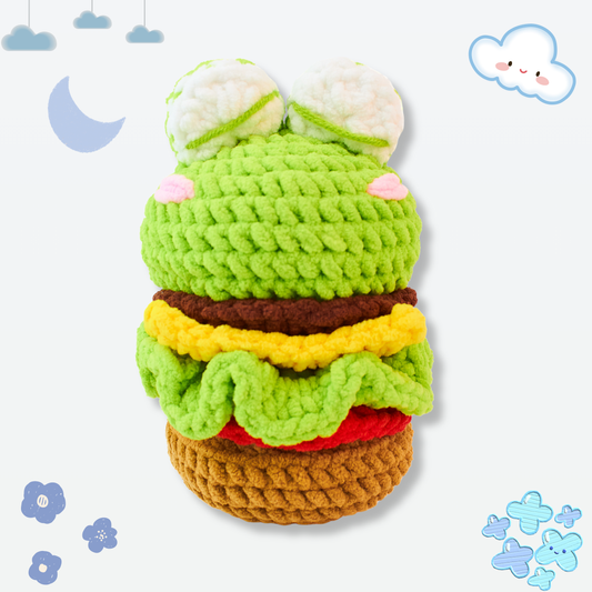 Cute Hamburger Frog Crochet Pattern