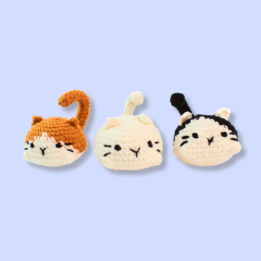 Whimsy Trio: Cat, Mushie & Axolotl Crochet Pattern