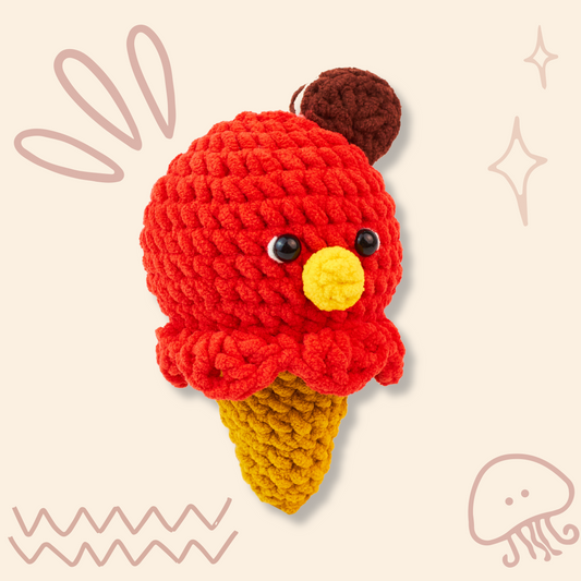 Ice Cream Octopus Crochet Pattern