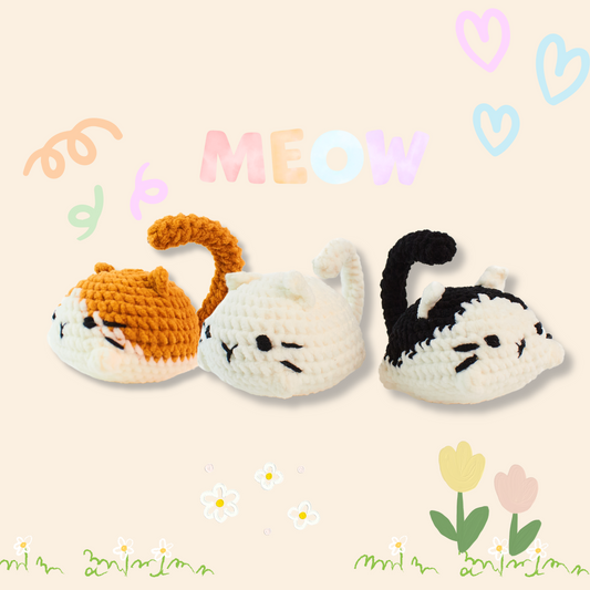 Loafy Kitty Trio Crochet Pattern