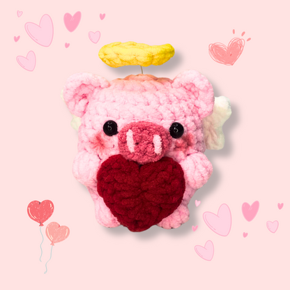💘 Cupid Piglet Crochet Pattern