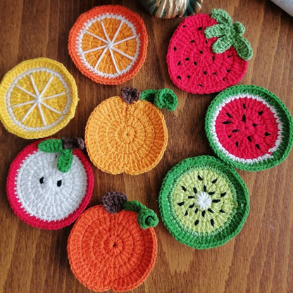 Combo 7 in 1 Fruit coasters crochet pattern