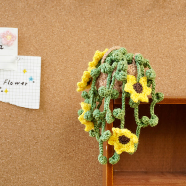 Sunflower Basket Crochet Pattern