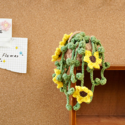 Sunflower Basket Crochet Pattern