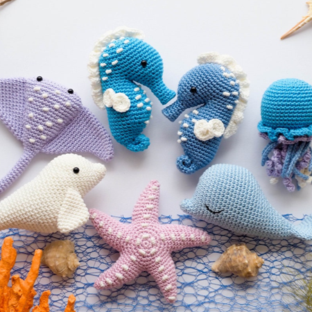 Aquarium Box Set Crochet Pattern