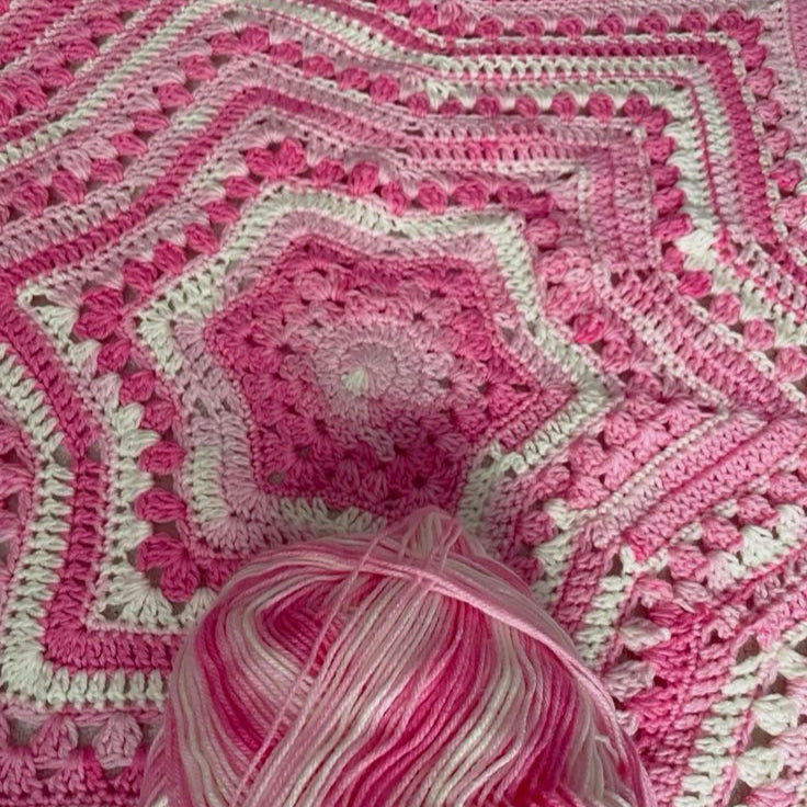 Sweet Starburst Blanket Crochet Pattern