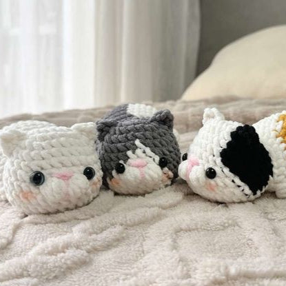 Combo 3 in 1 Lazy Cat Crochet Pattern