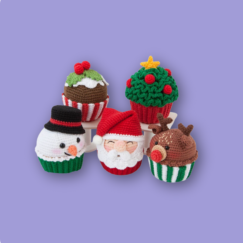 Christmas Cupcakes Crochet Pattern