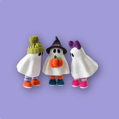 Halloween Ghosts & Friends:  4-in-1 Crochet Pattern