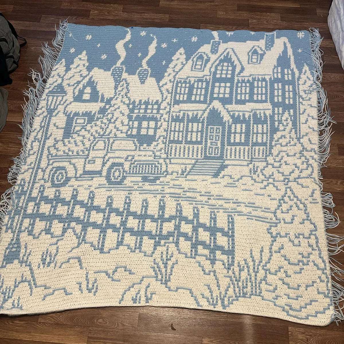 Winter Wonderland Mosaic Blanket Crochet Pattern