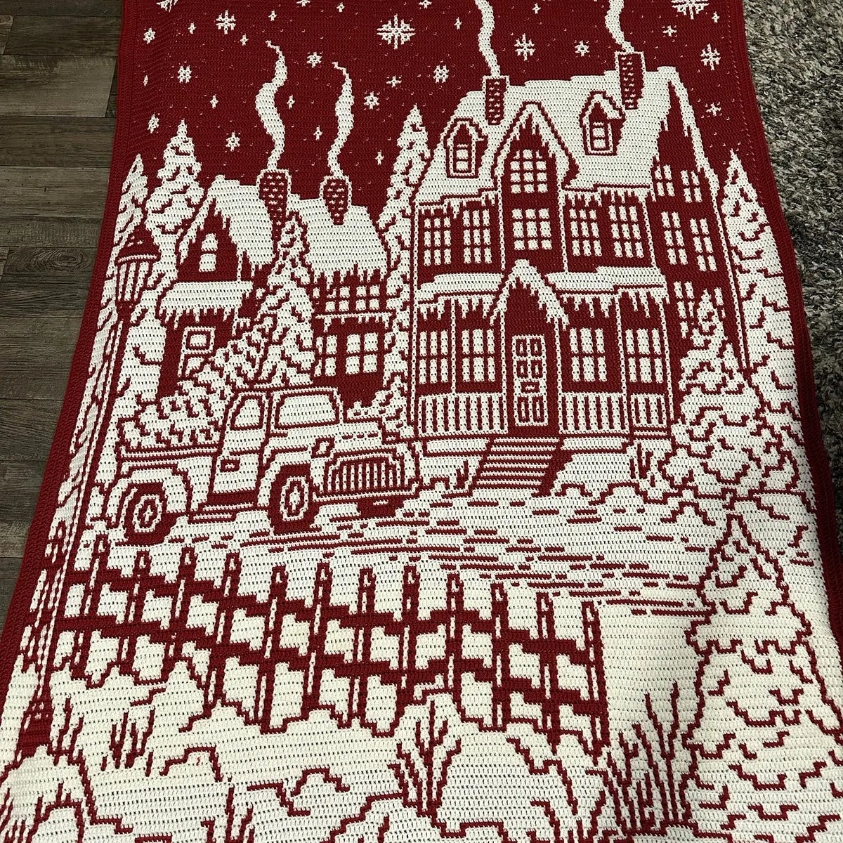 Winter Wonderland Mosaic Blanket Crochet Pattern