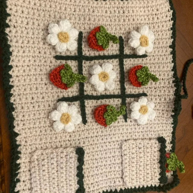 Strawberry Tic-Tac-Toe Crochet Pattern
