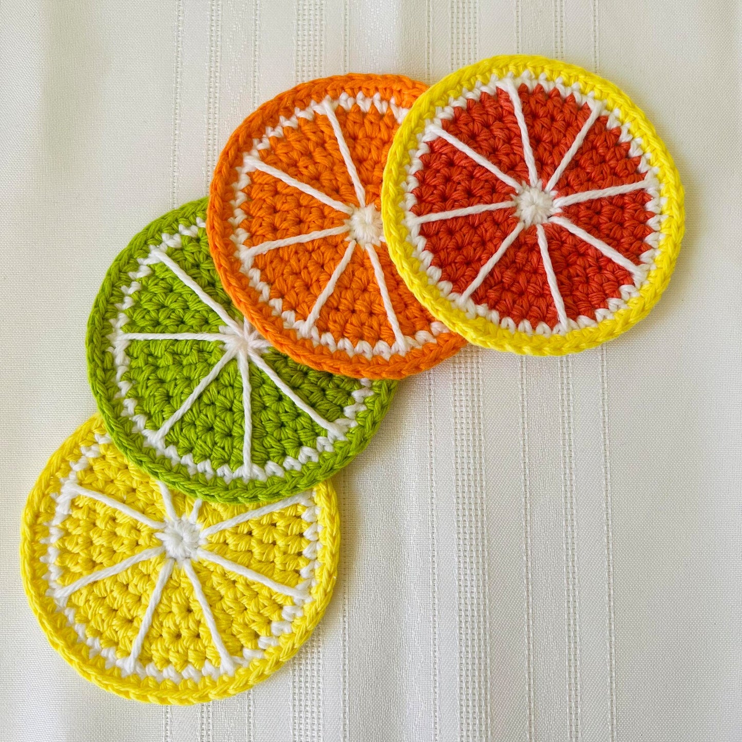 Combo 7 in 1 Fruit coasters crochet pattern