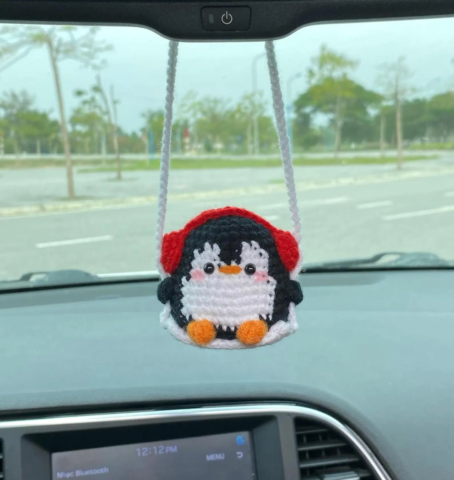 Penguin Rearview Hanger Crochet Pattern