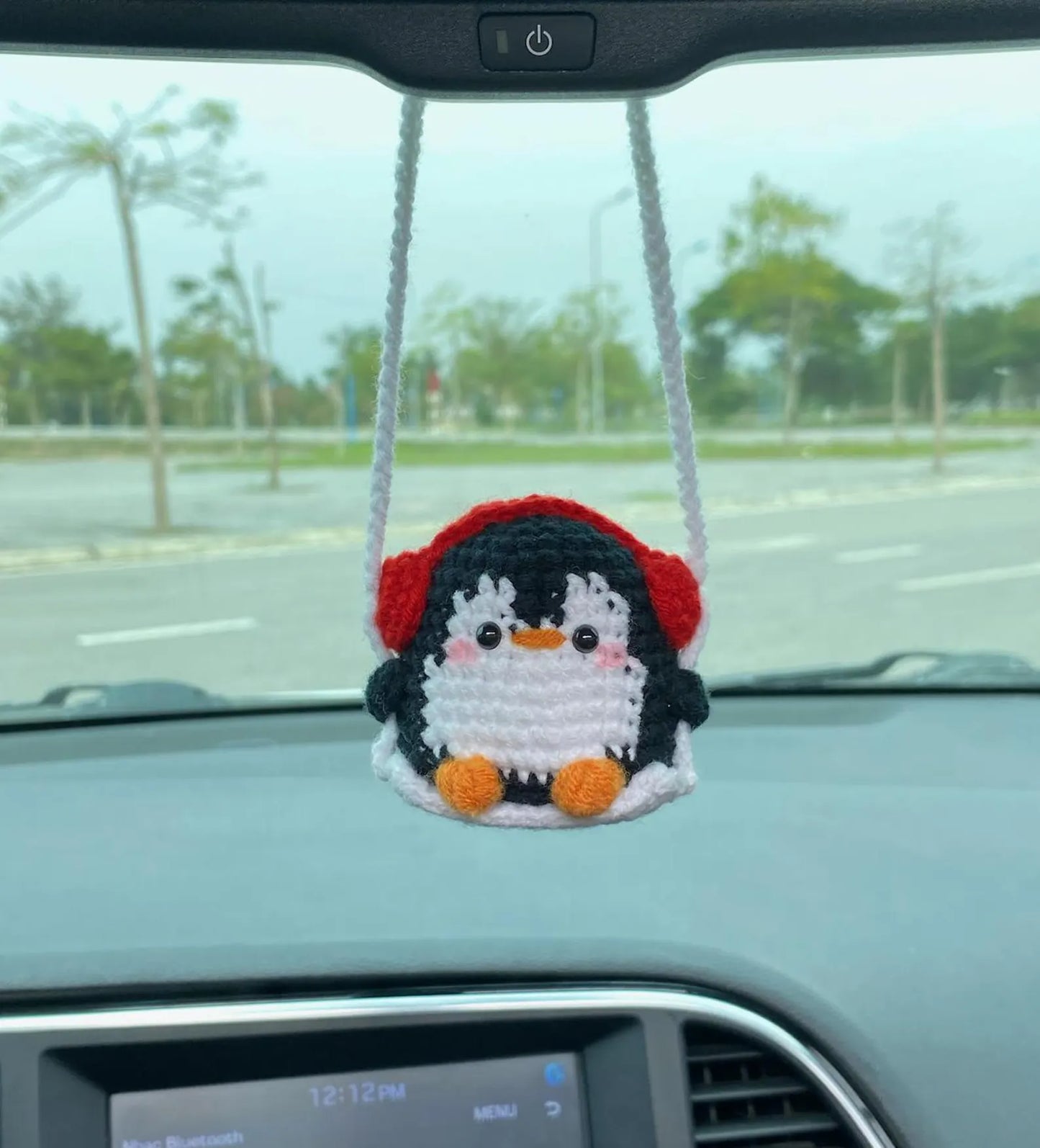 Penguin Rearview Hanger Crochet Pattern