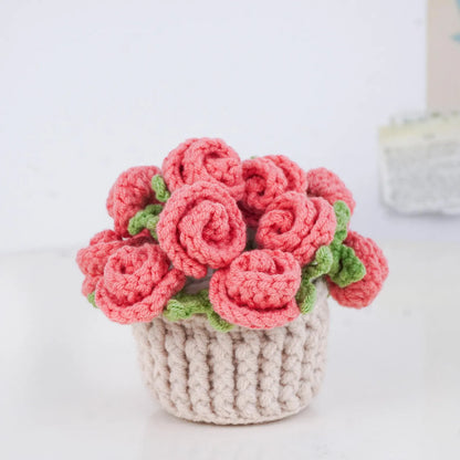 At Rose Coaster Pot Crochet Pattern