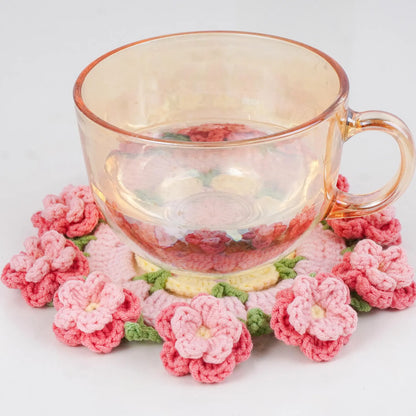 Combo 3 in 1 Flower Coaster Pot Crochet Pattern
