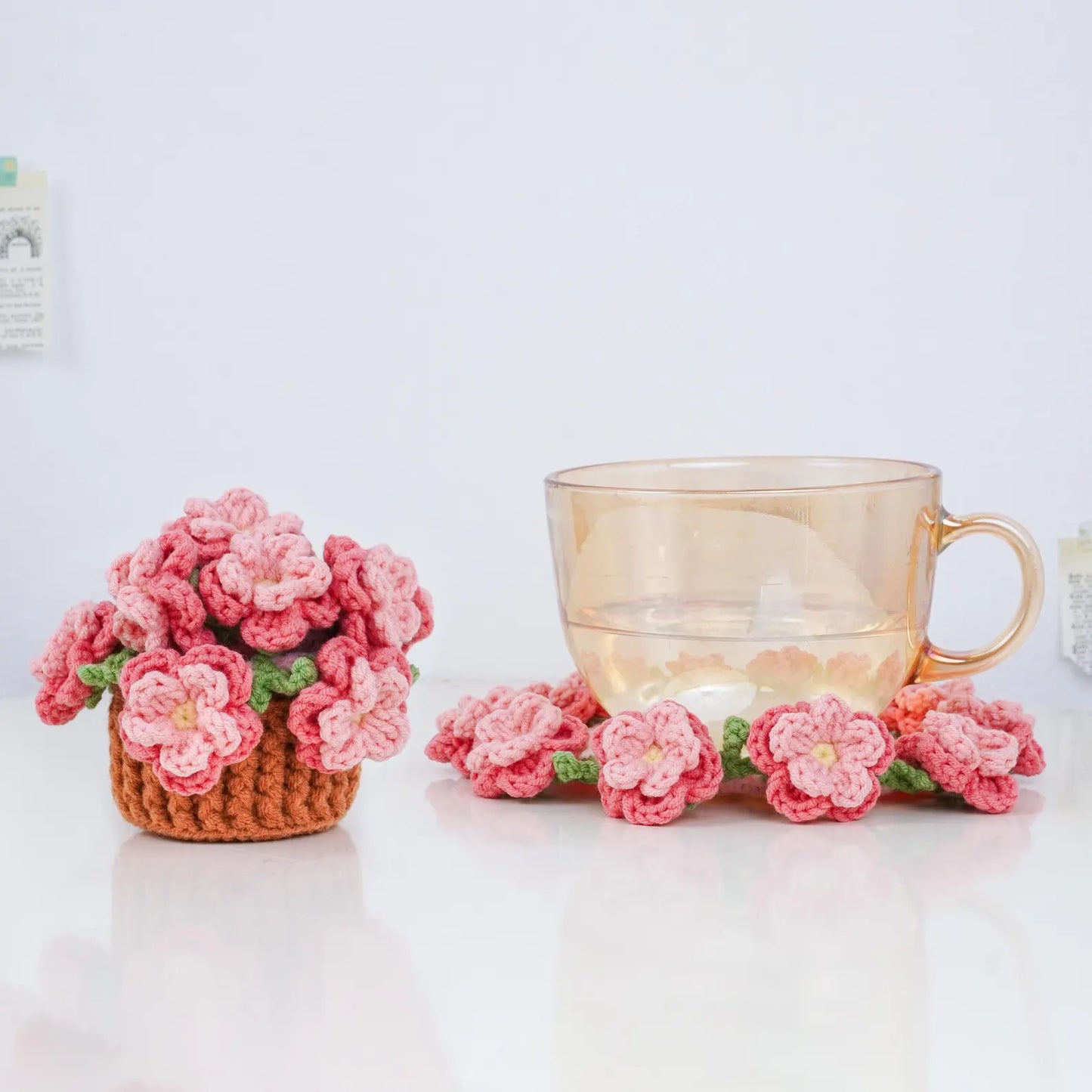 At Peach Blossom Coaster Pot Crochet Pattern