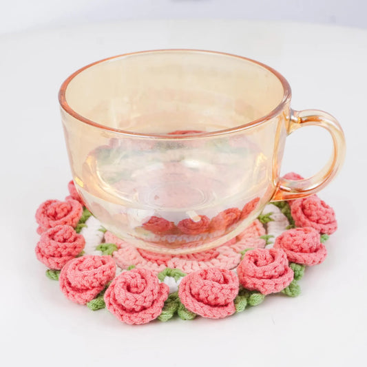 At Rose Coaster Pot Crochet Pattern
