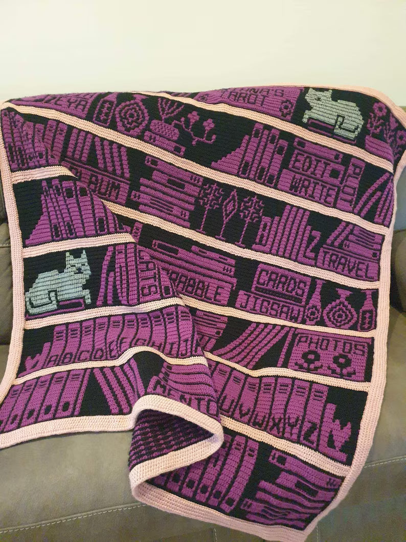 Mosaic Bookcase Crochet Pattern