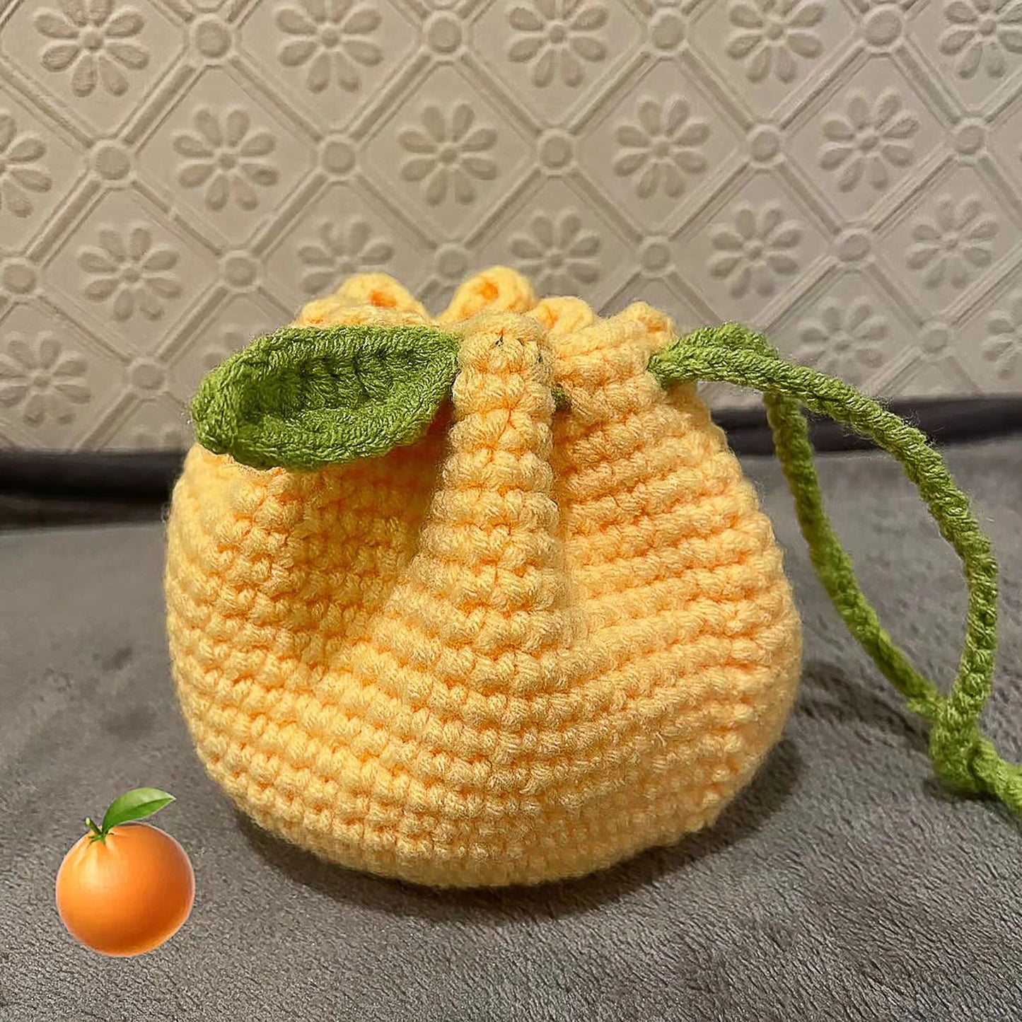Fruit Drawstring Pouch  Crochet Pattern