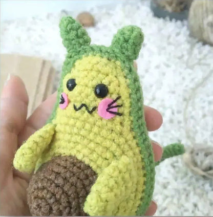 Avocado Cat Crochet Pattern