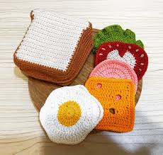Sandwich Coaster Set Crochet Pattern