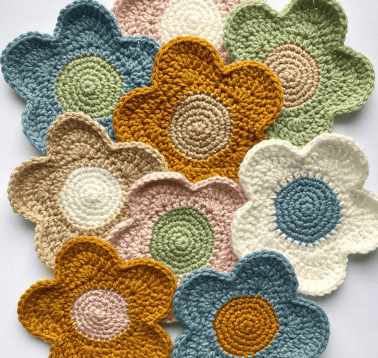 Daisy Flower Coaster Crochet Pattern