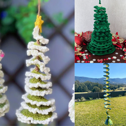 Combo 3in1 Christmas Tree Spinner Crochet Pattern
