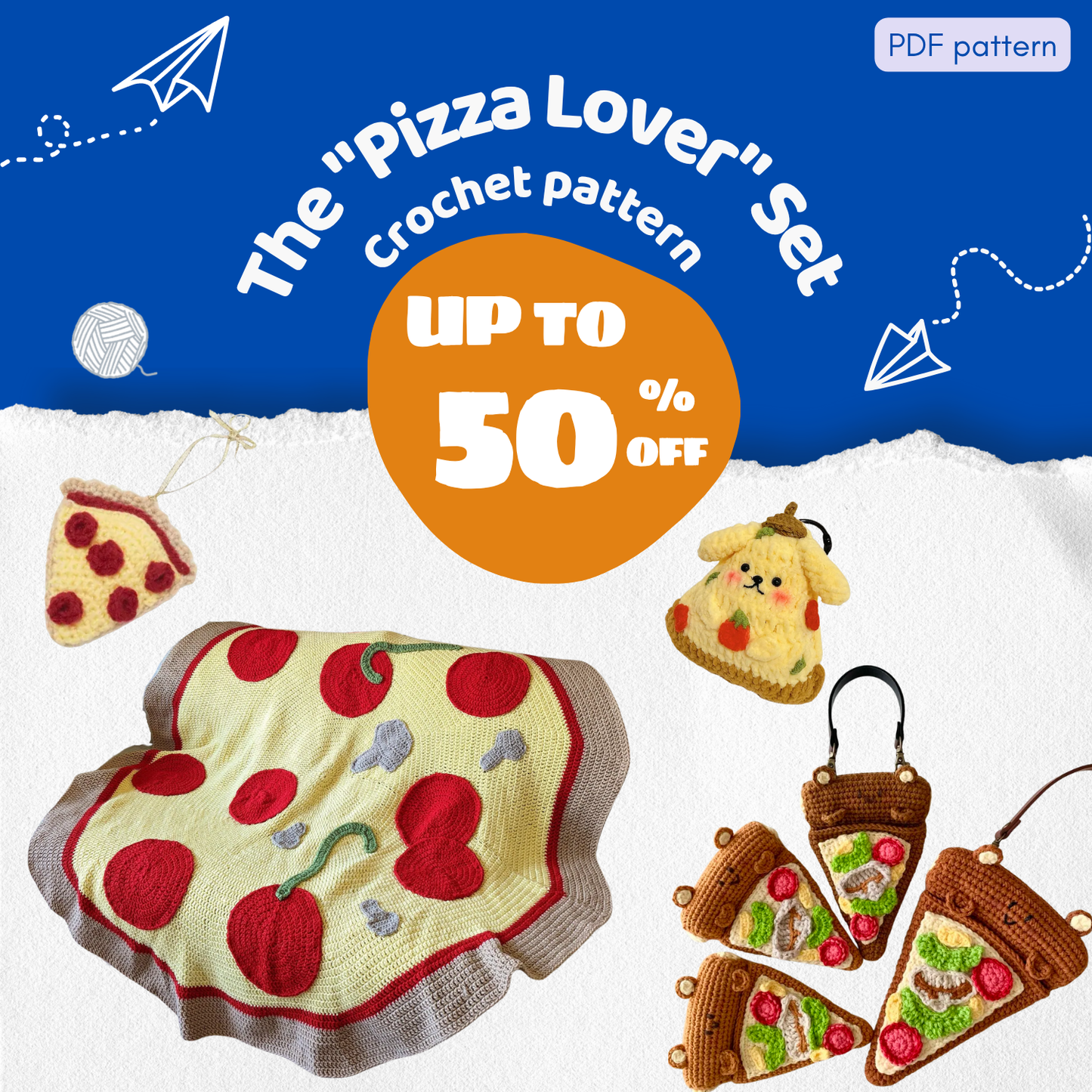 The "Pizza Lover" Set Crochet Pattern