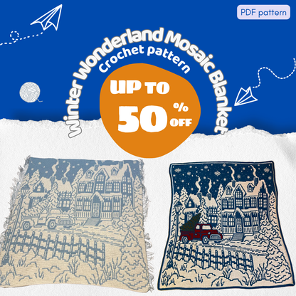 Winter Wonderland Mosaic Blanket Crochet Pattern