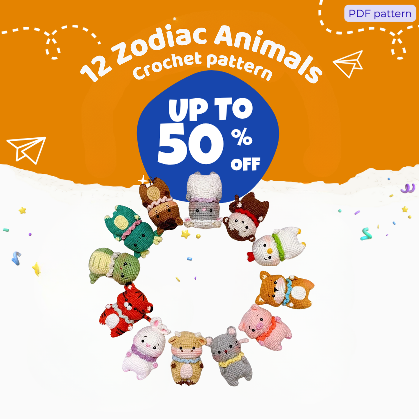 12 Zodiac Animals Crochet Pattern
