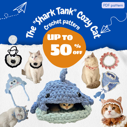 The "Shark Tank" Cozy Cat Crochet Pattern