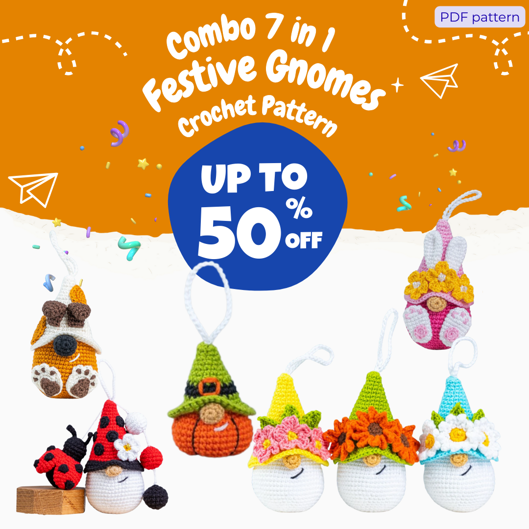 7 in 1 Festive Gnomes Crochet Pattern
