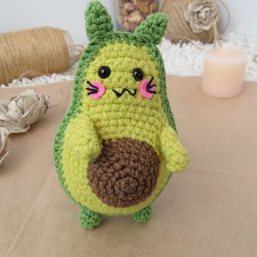 Avocado Cat Crochet Pattern