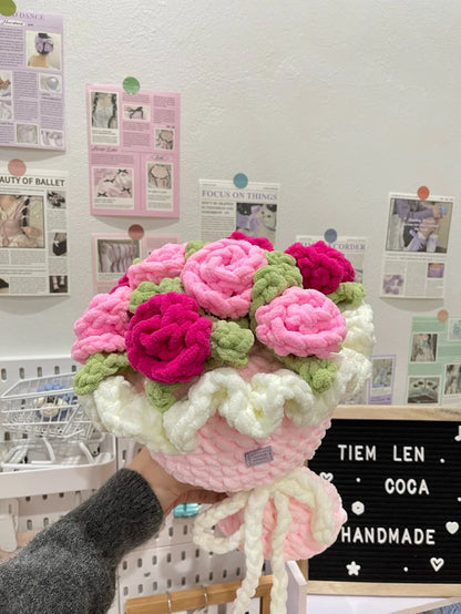 Chunky Rose Bouquet Crochet Pattern
