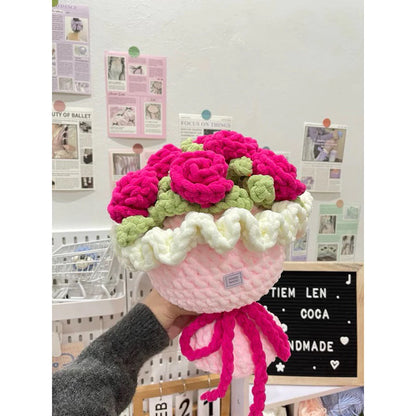 Chunky Rose Bouquet Crochet Pattern