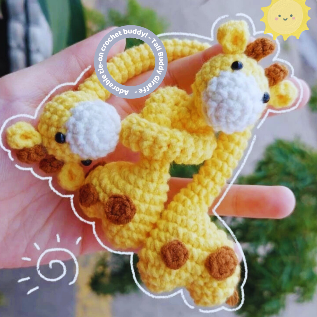 Finished Tall Buddy Giraffe Crochet Amigurumi Toy