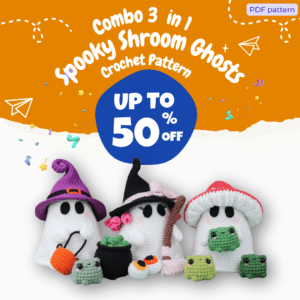 Spooky Shroom Ghosts Crochet Pattern